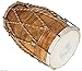 SPECIAL DHOLAK DRUM ROPE + BOLT TUNED~NATURAL WOOD COLOR POLISH~HAND MADE INDIAN