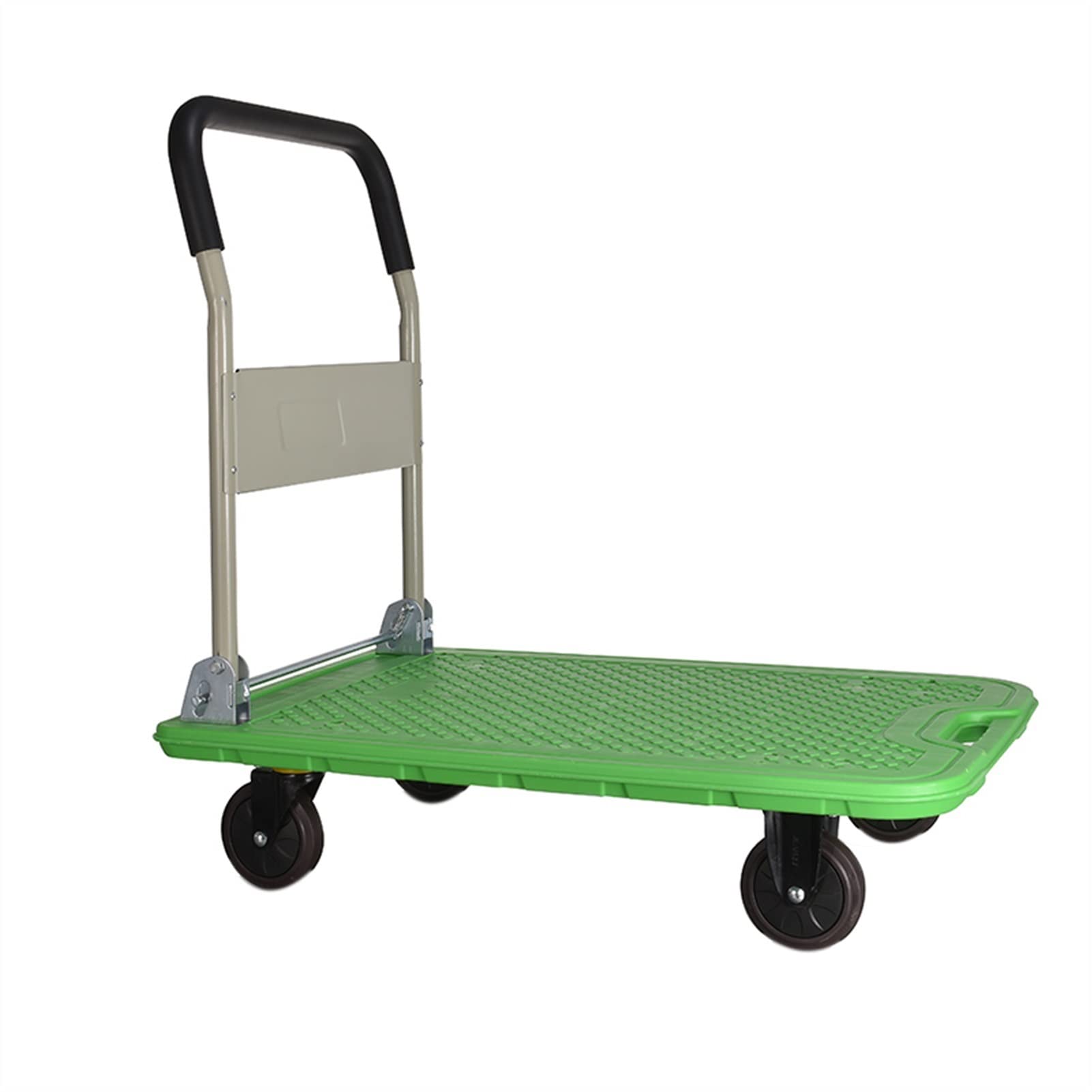 KFGISD, Hand cart,Multi-Functional Platform Truck on Wheels,with Metal Foldable Handle,Open Platform,for Bookstore Restaurant Moving cart,Hand Trolleys