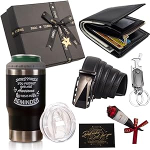 Relation Premium Father’s Day Gift Basket for Men Who Have Everything – Luxury Birthday Gifts for Dad, Husband, Boyfriend & Brother – Thoughtful Present Set for Him