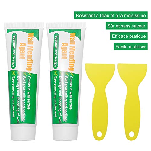 ZITFRI 200 g Wall Mending Agent Cream plamuurmassa voor de reparatie van huismuur, gebruikt voor reparatie van schade aan muren (2 stuks) - Afbeelding 7