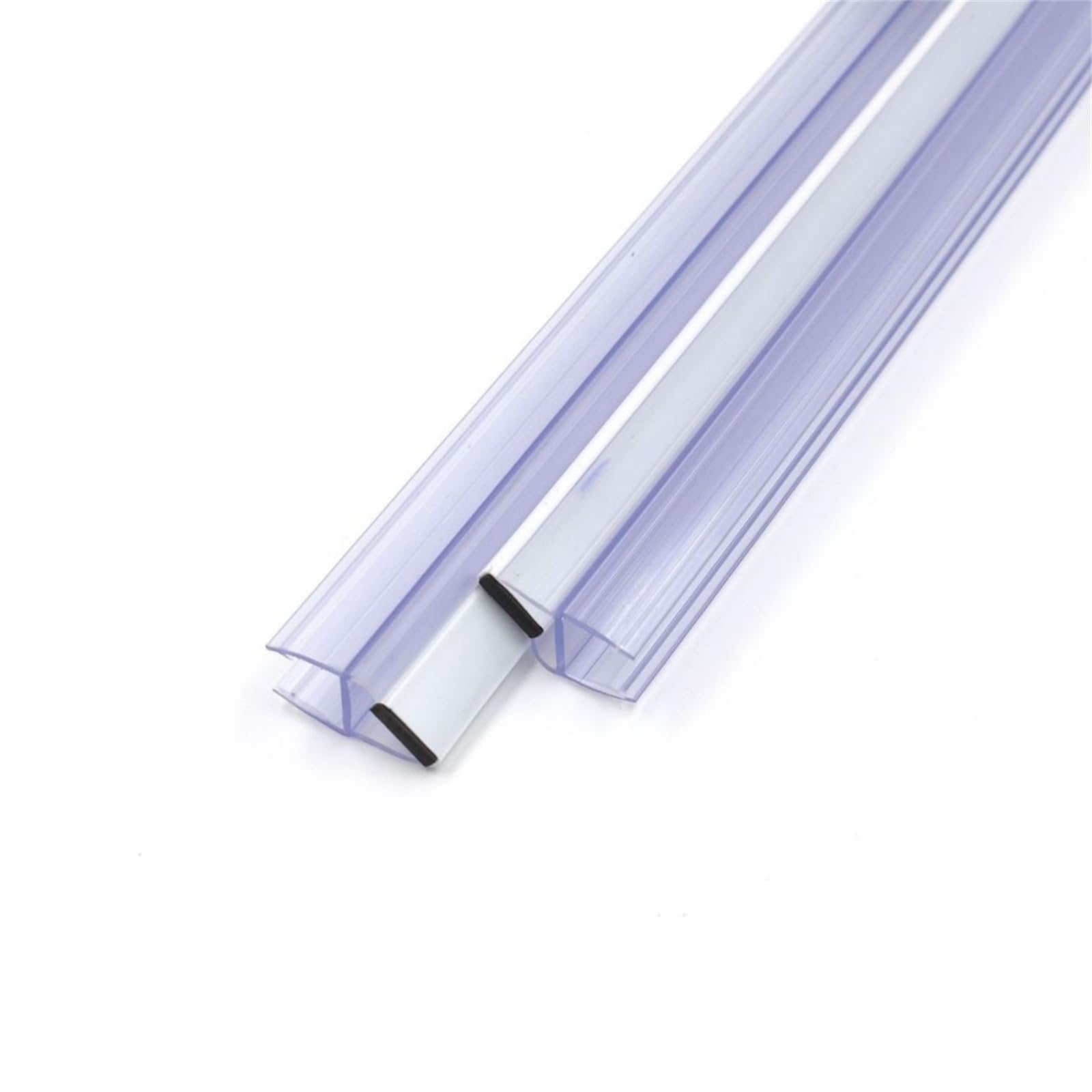 Pair of Magnetic Shower Door Seal Strip 50 cm (19.69 Inches) PVC Glass-to-Glass Seal for 90 and 180 Degree Shower Doors - Waterproof Durable (8mm)