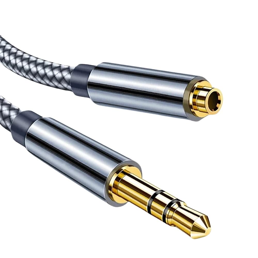 Ja-ck - Cavo di prolunga per cuffie, 3,5 mm, cavo audio AUX da 3,5 mm, splitter femmina (1 m)
