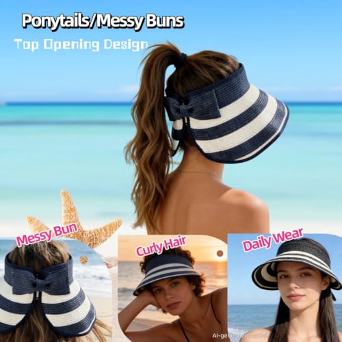Sombrero visera de sol para mujer miniatura 4