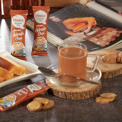 Image of Chaizup Dimtee 1 Min Instant Adrak Chai Premix - 30 Sachets | Adrak Flavours | 30 Servings | 375g