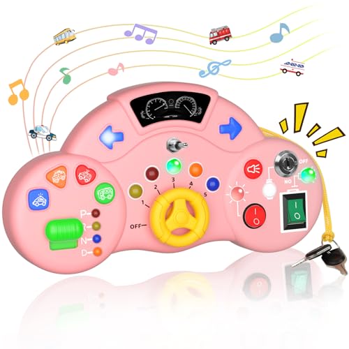 Image of Toddler Montessori Busy Board with Led Light, Musical Light Switch Toys Sensory Board Learning Activities for 1 2 3 4 Year Old, Preschool Educational Travel Toys for Kids 2-4 Boy Girl