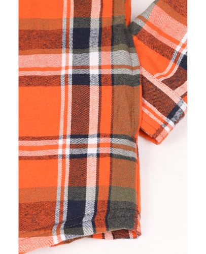 Image of ZENTHACE Men's Sherpa Lined Full Zip Hooded Plaid Shirt Jacket