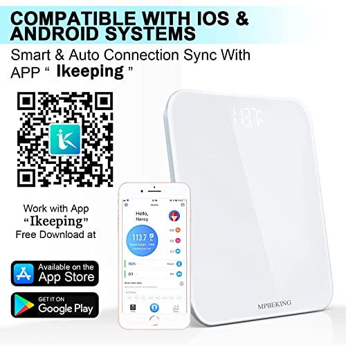 Mpbeking H0-E67J-IJK4 Scale For Body Weight, High Accuracy Bathroom Digital Scales, Bluetooth Weighing Scale thumb #4