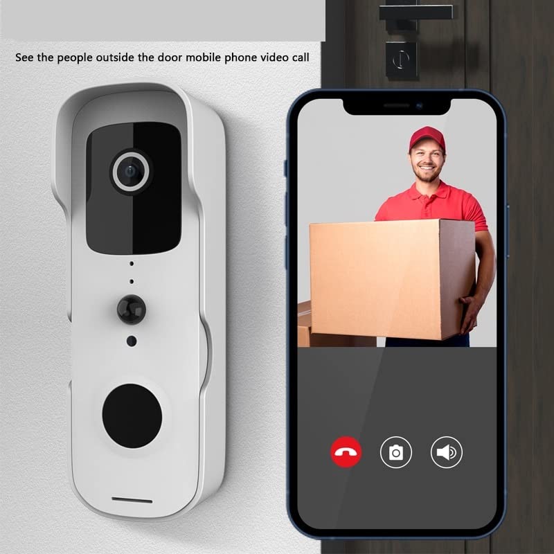 Bezprzewodowa kamera dzwonkowa TuyaSmart bezprzewodowy dzwonek wideo wodoodporny Night Vision bezpieczeństwo w domu kamera 1080P FHD cyfrowy wizualny domofon WIFI dzwonek do drzwi dla domów, mieszkań,