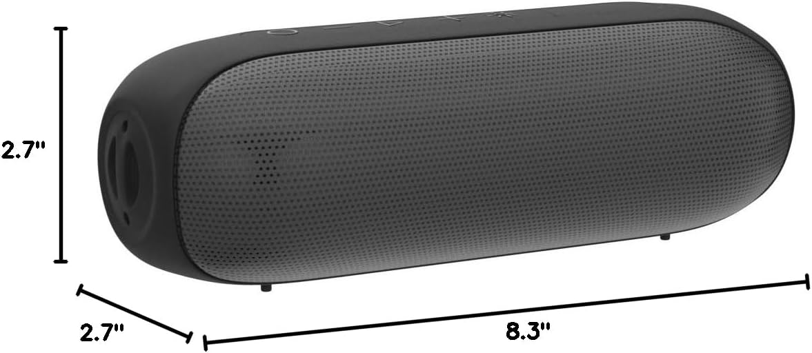 Dimensions of the NOTABRICK Bluetooth Speaker.