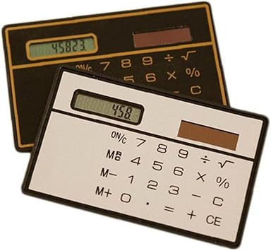 2pcs Calculator Thin Mini Credit Card Size Digital Solar Power Pocket Calculator Office School Supplies Stationery Set