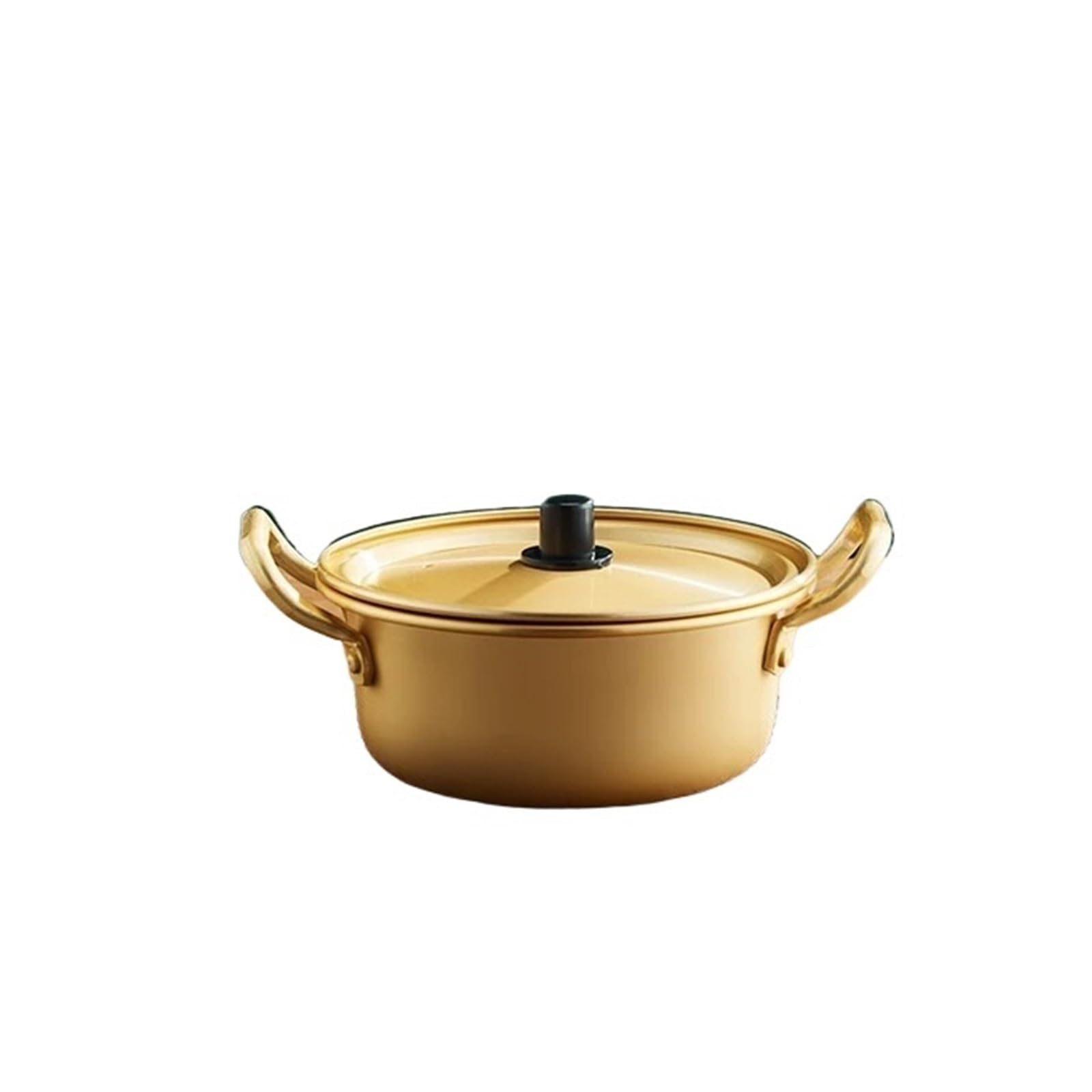 Kochtopf Hotpot Mini Nudel Topf Kochgeschirr Ramen Camping Topf Doppel Ohren Mit Deckel Suppentopf Instant Nudeln Topf(Al alloy16cm)