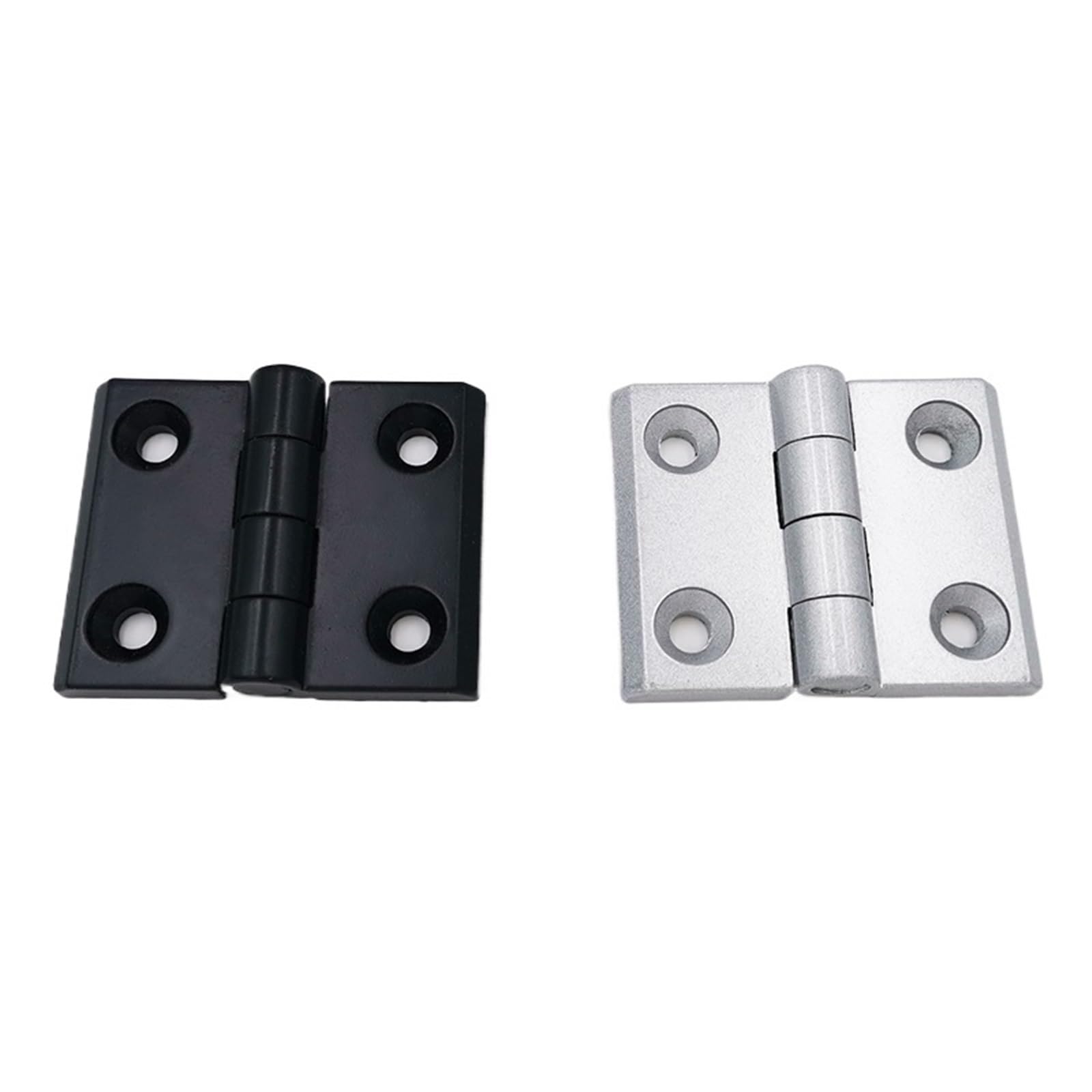 Bisagra de aleación de zinc for gabinete industrial, perfil de aluminio 4040, color plateado, y negro, 10 unidades(4040 silver (10pcs))
