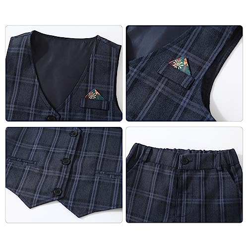 Image of Volunboy Toddler Suit Boys Formal Wedding Guest Dress Outfit | graduation dress clothes, gentleman ring bearer bowtie outfit, back-to-school pants set, birthday photoshoot dressy outfit