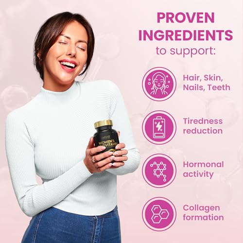 Award Winning Multivitamin Tablets for Women with Collagen & Hyaluronic Acid | Made in The UK | Womens Vitamins to Support Hormones, Immunity & Energy | Collagen Supplements for Women | 90 Tablets - Image 6