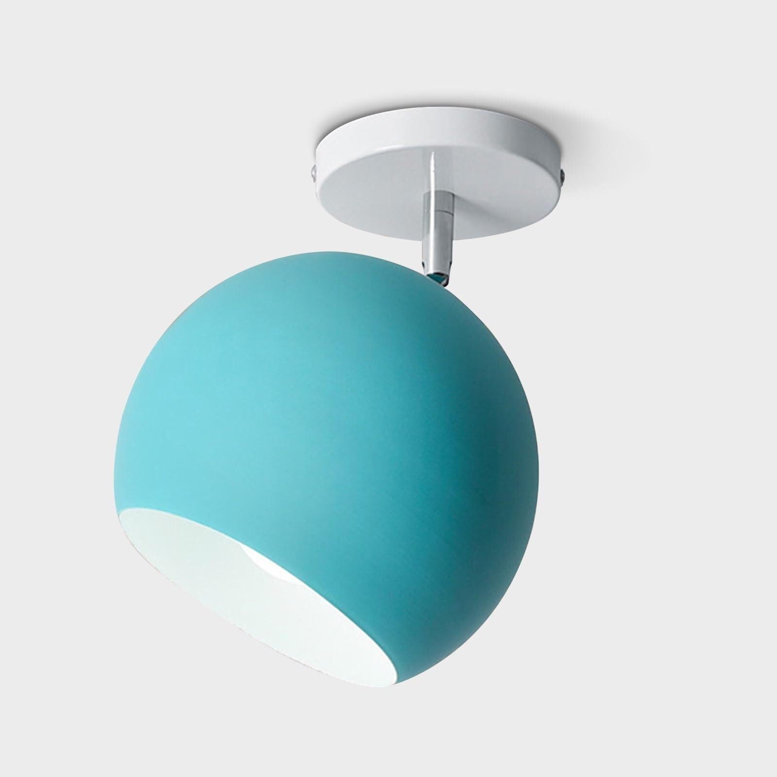 TONFON Nordic Adjustable Angle Ceiling Lamp Spot Lighting Metal Ceiling Light Semi Flush Mount Ceiling Light Fixture for Hallway Balcony Entryway Foyer Stairwell Aisle Loft Restaurant(Blue)
