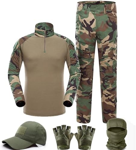 Traje tático, calça e camisa de combate, conjunto de balaclava de...