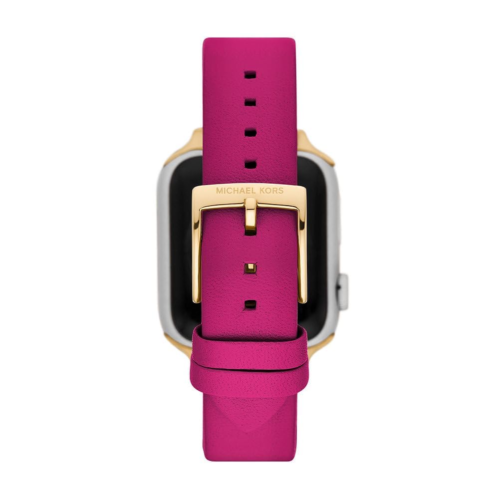 Michael Kors Bracelet en Cuir ou PVC pour Femme, Compatible avec Apple Watch® 38mm/40mm/41mm