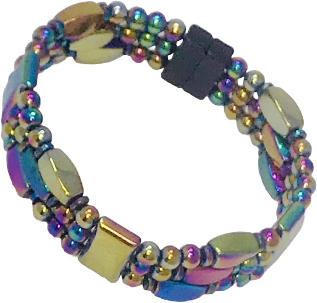 Tri-Power Spectrum Magnetic Hematite Bracelet