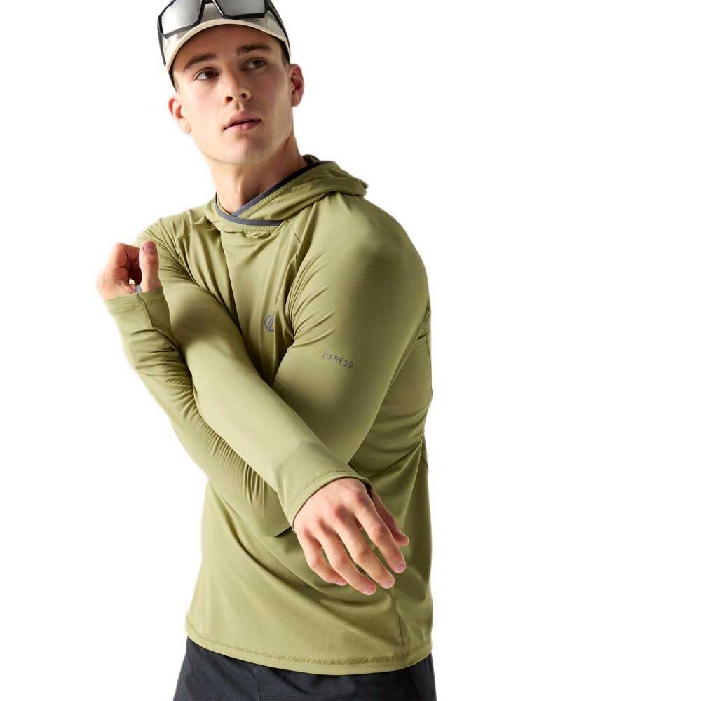 Dare2b Men's Sprint City Running Hoodie, Lightweight Quick Dry Gym Midlayer