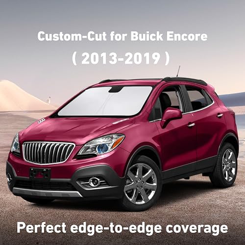 Image of EcoNour Windshield Sunshade Compatible for Buick Encore 2013-2017 2018 2019, Sun Visor for Front Windshield & Window Sun Shade Cover, UV Heat Blocker & Protector, Car Accessories