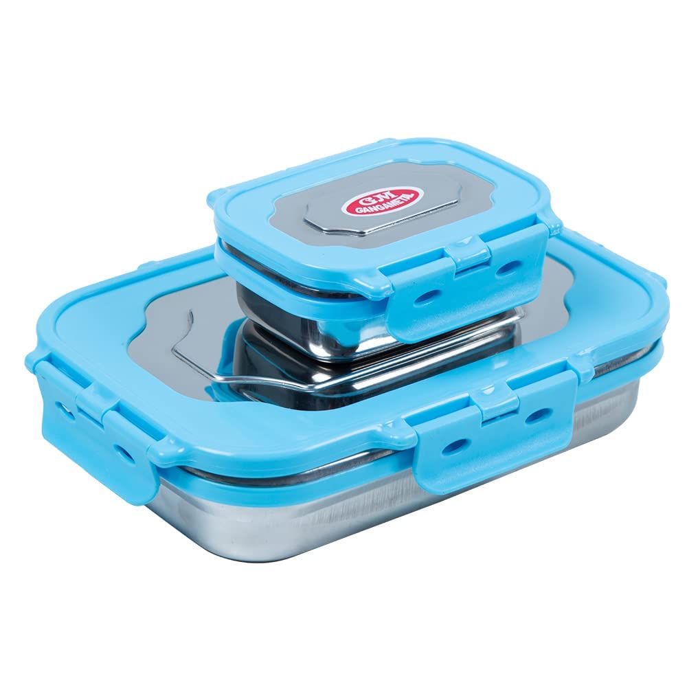 Buy GANGAMETAL Stainless Steel LunchBox with Leakproof Lid Airtight