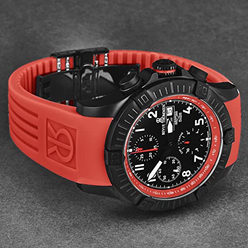 Men's 'Air Speed' Black Dial Red Rubber Strap Automatic Watch 16071.67762