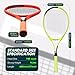 AboveGenius Neon Yellow & Orange Tennis Rackets 2 Pack for Adults - 27