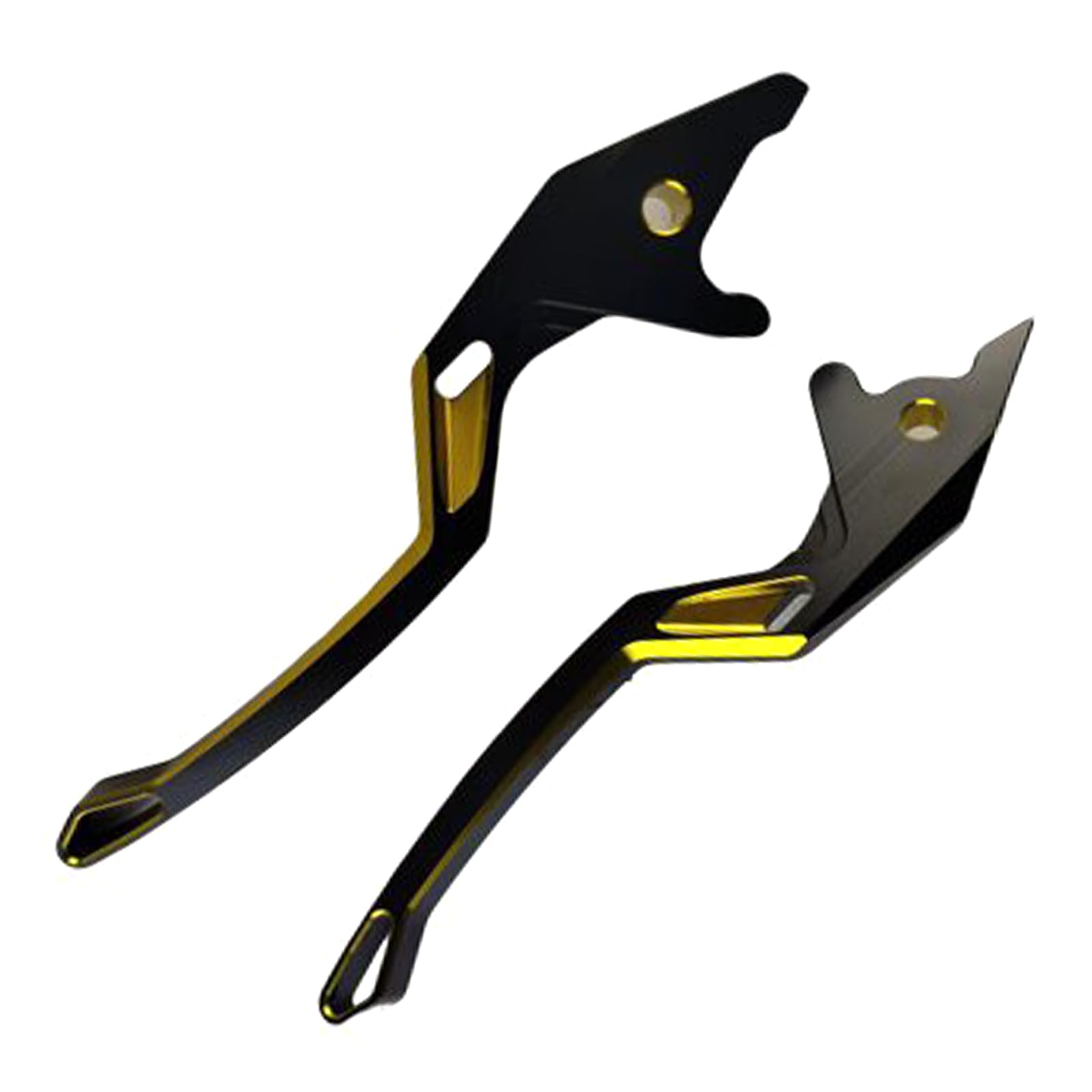 Fazvncv Gold Machined Motorcycle Brake Lever Set Featuring Synchronized Disc Control And Full Rotation Adjustable For Scooters Motorcycle Grip Brake Lever