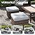 MELLCOM 5 Pieces Patio Furniture Set, Outdoor Swivel Glide Chairs with Ottomans and 3-Seat Sofa, All-Weather Patio Conversation Set with Water-Resistant Cushions and High Back for Garden, Backyard