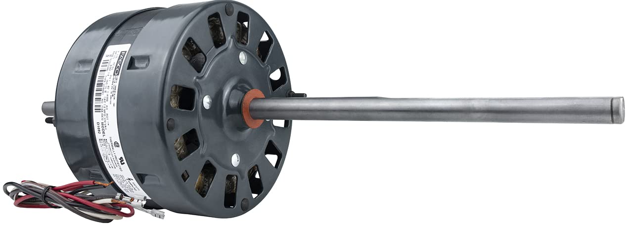 Fasco D1092 5.0-Inch OEM Direct Replacement Motor, 1/3 HP, 115 Volts, 1675 RPM, 2 Speed, 3.4 Amps, OAO Enclosure, Double Shaft, Sleeve Bearing