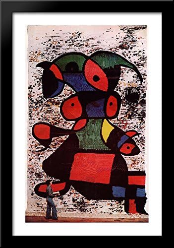 Donna (Wall) 26x40 Large Black Wood Framed Print Art by Joan Miro