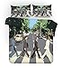 Produktbild NICHIYO The Beatles Bettwäsche Set - Bettbezug und Kissenbezug, Mikrofaser, 3D Digital Print Dreiteilige Set, (01,135x200) (2,King 220 * 240cm)