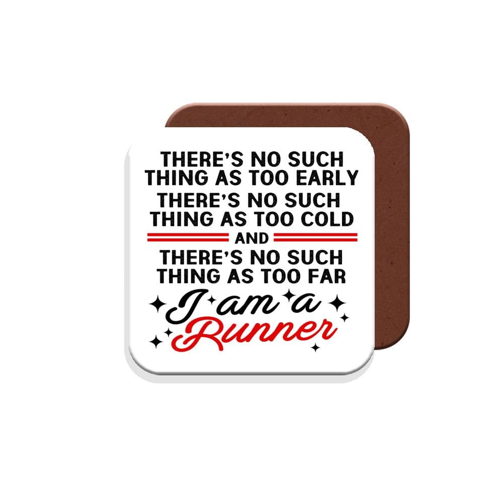 Muggz Coaster Gift For Runner/Running Enthusiast - I Am A Runner - Giftset - Made By In The Uk
