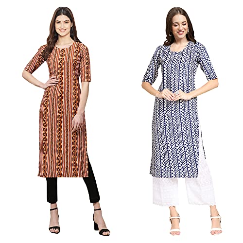 Image of Pinkmint Women's Crepe Floral Regular Kurta