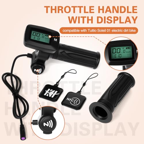 Image of Tuttio Soleil 01 New Throttle Integrated Display with M Button,and Left Side Grips only for Soleil 01 Electric Dirt Bike,Note: New and Old Throttle Cannot be Used interchangeably.48V - (NFC)