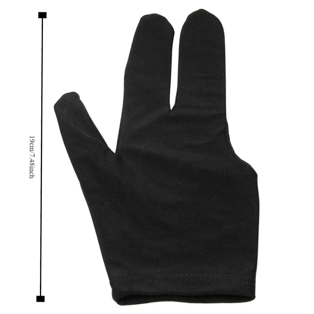 zaoalife 3 Fingers Billiards Pool Gloves, Billiard Gloves,10pcs Pool Left Right Hand Gloves, Pool Left Right Hand Gloves Sport Gloves for Billiard Accessories