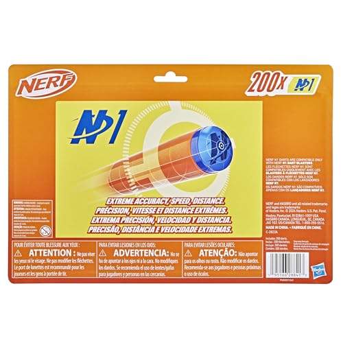 Nerf N Series N1 Dart Refill Pack, Includes 200 Darts, Compatible Only with Nerf N Series Blasters, Outdoor Games, Ages 8+