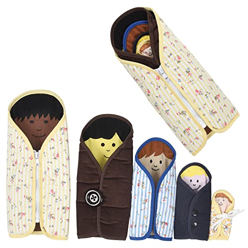 Constructive Playthings MTC-16 Dressed to Nest Cloth Play Dolls for Kids (Set of 5) Constructive Playthings MTC-16 Dressed to Nest Cloth Play Dolls for Kids (Set of 5)