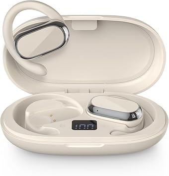 Open Ear Headphones air Conduction Headphones with mic Open Ear Earbuds with IPX5 Waterproof for Sport,Running Ear Hook Wireless Earbuds for Cell Phones