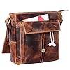 STILORD 'Nevio' Sacoche pour Hommes en Cuir | Petite Messenger Bag Élégante Vintage | Sac à Bandoulière pour Tablette 10.1' Besace pour iPad en Cuir Véritable, Couleur:Kara - Cognac #3