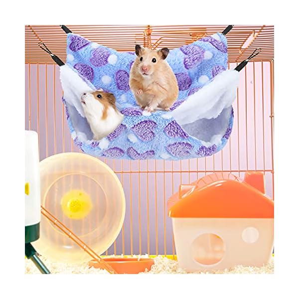 2 pieces small guinea pig rat hammock guinea pig hamster ferret hanging hammock toys bed for small animals chinchilla parrot sugar glider ferret squirrel playing - image 5
