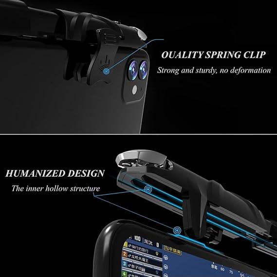 Rakizbe Mobile Game Triggers, High Frequency Click Shoot Aim Gaming Controller for PUBG Mobile/Knives Out/Call of Duty