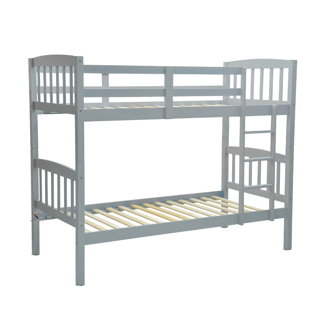 Sulsha Modern and Contemporary Gray Finished Wood Twin Size Bunk Bed