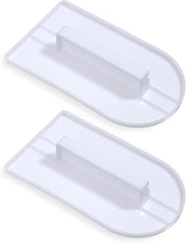 2Pcs Fondant Smoothing, 14.5 x 8 cm/5.7" x 3.1" Fondant Tools Plastic Cake Decorating Smoother & Polisher Cake Decorating Tools Cake Leveler for Smoothing Icing Decoration Sugar Craft White