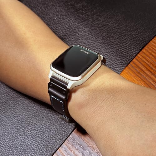 Correa de cuero para reloj compatible con Venu 45mm miniatura 3