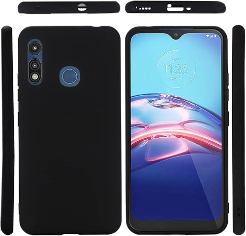 Bonita funda de silicona para Moto E 2020, color negro, protector de goma suave mate, funda protectora para niña, a prueba de golpes, impermeable,