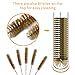 IASINN 7pcs Brass Wire Tube Brushes Bottle Brush Set,11Inch Long Wire Brushes for Cleaning,Wire Pipe Cleaner Bore Brush Cleaning for Tubes,Bottle,Keyboards,Glass