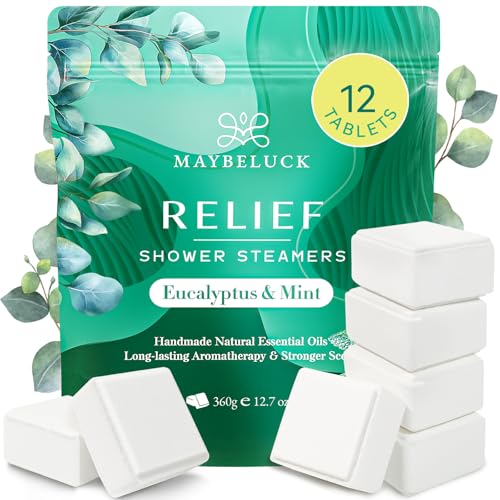 Eucalyptus &amp; Mint Shower Steamers 12 Pack - Aromatherapy Self Care &amp; Relief