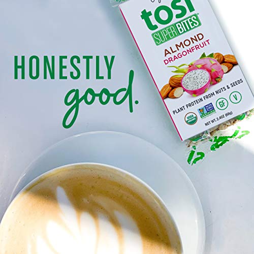 Tosi Organic SuperBites Vegan Snacks, 2.4oz (Pack of 12), Gluten Free, Omega 3s, Plant Protein Bars with Flax and Chia Seeds (Almond Dragonfruit) - Thumbnail 5