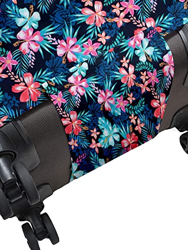 Image of Cortina Eco-Friendly Abstract Print Luggage Protective Cover|Large|Fits 26-30 Inch Luggage|Polyester-Spandex|72cm (28 inch)|Travel Suitcase Protectors|Anti Scratch|Pack of 1|Blue 15